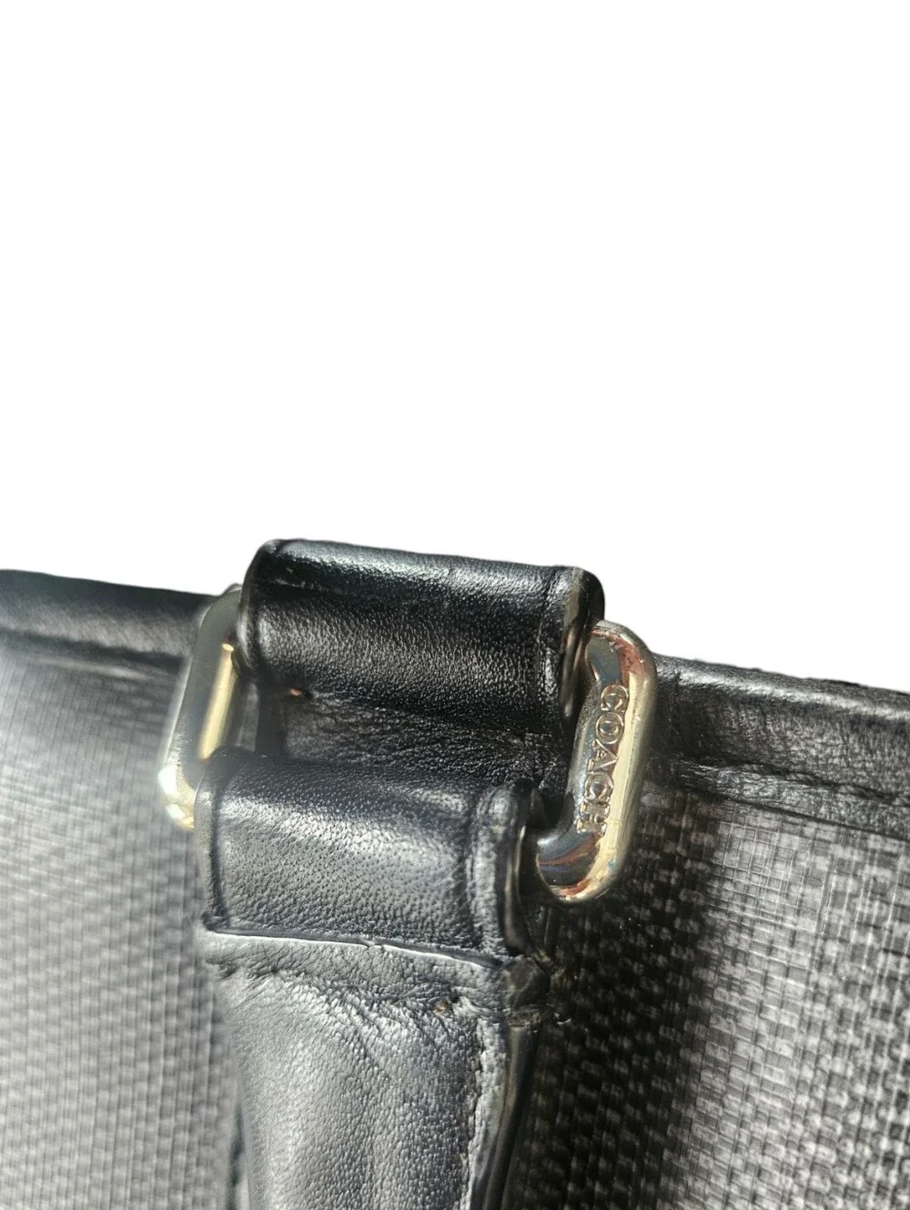 COACH Heritage Check 2-Way Slim Briefcase / Laptop Bag Style F71389